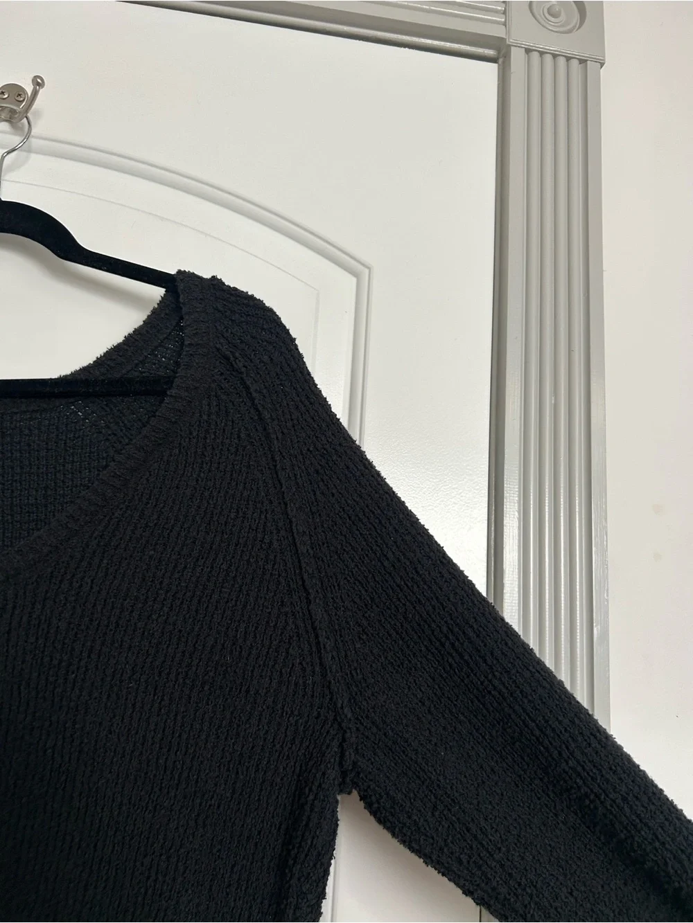 Free People Revolve High Low V Cozy Knit Sweater Size Small Boho Chic 90s Preppy